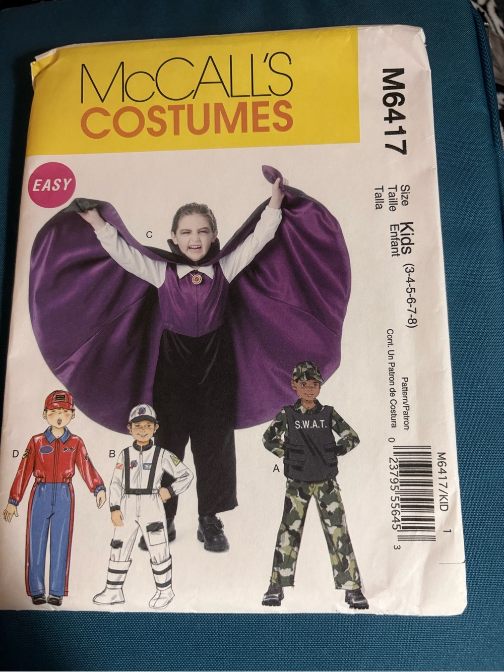 McCall's Kids Costume Pattern
